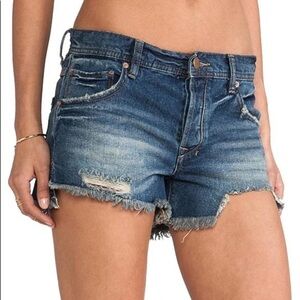 Free People Sharkbite Denim Cut-Off Shorts Festival Coachella Sz 24